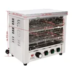 Salamander din inox, dimensiuni 49x28x34 cm, gratare detasabile, temperatura 50-300C_img_02