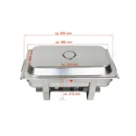 Set 2 Chafing dish profesional inox 1xGN 11, 1xGN12, 2xGN14, pentru mentinere calda_img_01