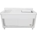 Spalator inox cu dulap, GSB160, 1 cuva partea dreapta, 1600x600x950mm, picioare reglabile_img_01