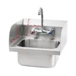 Spalator inox de maini cu robinet 40x40x46 cm, cu spatar 3 laturi, montaj perete_img_02