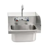 Spalator inox de maini cu robinet 40x40x46 cm, cu spatar 3 laturi, montaj perete_img_04