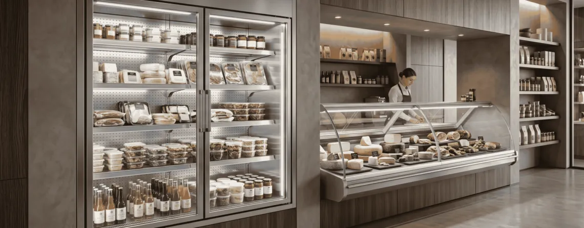 vitrina frigorifica verticala si vitrina frigorifica orizontala pentru afaceri comerciale