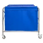 Carucior de rufe pliabil pentru hotel, albastru, 86x65x80 cm, capacitate 400 litri_img_02