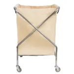 Carucior de rufe pliabil pentru hotel, bej, inox, 62x60x95 cm, capacitate 350 litri_img_02