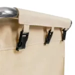 Carucior de rufe pliabil pentru hotel, bej, inox, 62x60x95 cm, capacitate 350 litri_img_05