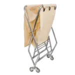 Carucior de rufe pliabil pentru hotel, bej, inox, 62x60x95 cm, capacitate 350 litri_img_08