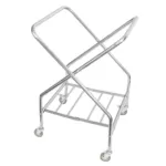 Carucior de rufe pliabil pentru hotel, bej, inox, 62x60x95 cm, capacitate 350 litri_img_09