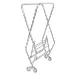 Carucior de rufe pliabil pentru hotel, bej, inox, 62x60x95 cm, capacitate 350 litri_img_10