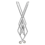 Carucior de rufe pliabil pentru hotel, bej, inox, 62x60x95 cm, capacitate 350 litri_img_11