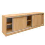 Comoda birou usi glisante, 280x50x90 cm, stejar sonoma_img_03