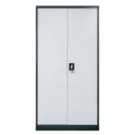 Dulap metalic birou FURVERO, usi pline, 90x40x185 cm, grafit corp gri, front gri_img_01
