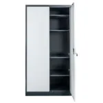 Dulap metalic birou FURVERO, usi pline, 90x40x185 cm, grafit corp gri, front gri_img_02