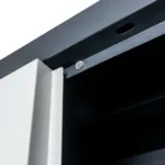 Dulap metalic birou FURVERO, usi pline, 90x40x185 cm, grafit corp gri, front gri_img_07