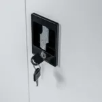 Dulap metalic birou FURVERO, usi pline, 90x40x185 cm, grafit corp gri, front gri_img_08