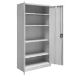Dulap metalic birou FURVERO, usi pline, 90x40x185 cm, gri, front gri_img_02