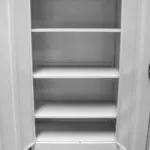 Dulap metalic birou FURVERO, usi pline, 90x40x185 cm, gri, front gri_img_03