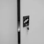 Dulap metalic birou FURVERO, usi pline, 90x40x185 cm, gri, front gri_img_04