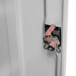 Dulap metalic birou FURVERO, usi pline, 90x40x185 cm, gri, front gri_img_05