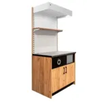 Dulap suport espressor cu topper, 90x63x210 cm, stejar gri_img_02