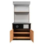 Dulap suport espressor cu topper, 90x63x210 cm, stejar gri_img_04
