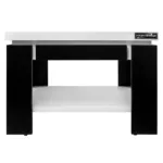 Masuta birou, 60x60x50 cm, alb alpin, negru, placa laminata_img_01