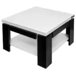 Masuta birou, 60x60x50 cm, alb alpin, negru, placa laminata_img_02