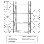 Raft metalic 5 polite, inaltime 200 cm, lungime 200 cm, adancime 60 cm, capacitate 200 kg_img_03