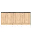 Set mobilier bucatarie, 200x60x86 cm, stejar kraft sonoma_img_01