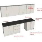 Set mobilier bucatarie, 287x60x91 cm, gri cenusiu_img_01