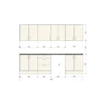 Set mobilier bucatarie, 287x60x91 cm, gri cenusiu_img_02