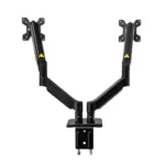 Suport monitor birou FURVERO, 2 brate reglabile, 13-27 inch, gaz, negru_img_01