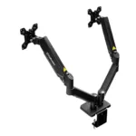 Suport monitor birou FURVERO, 2 brate reglabile, 13-27 inch, gaz, negru_img_02