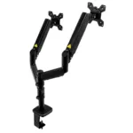 Suport monitor birou FURVERO, 2 brate reglabile, 22-32 inch, gaz, negru_img_02