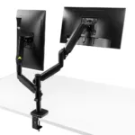 Suport monitor birou FURVERO, 2 brate reglabile, 22-32 inch, gaz, negru_img_16