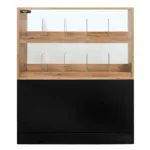 Vitrina dulciuri sticla, 106x30x127 cm, stejar negru_img_01
