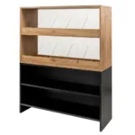 Vitrina dulciuri sticla, 106x30x127 cm, stejar negru_img_02
