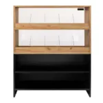 Vitrina dulciuri sticla, 106x30x127 cm, stejar negru_img_03