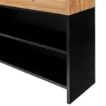 Vitrina dulciuri sticla, 106x30x127 cm, stejar negru_img_04