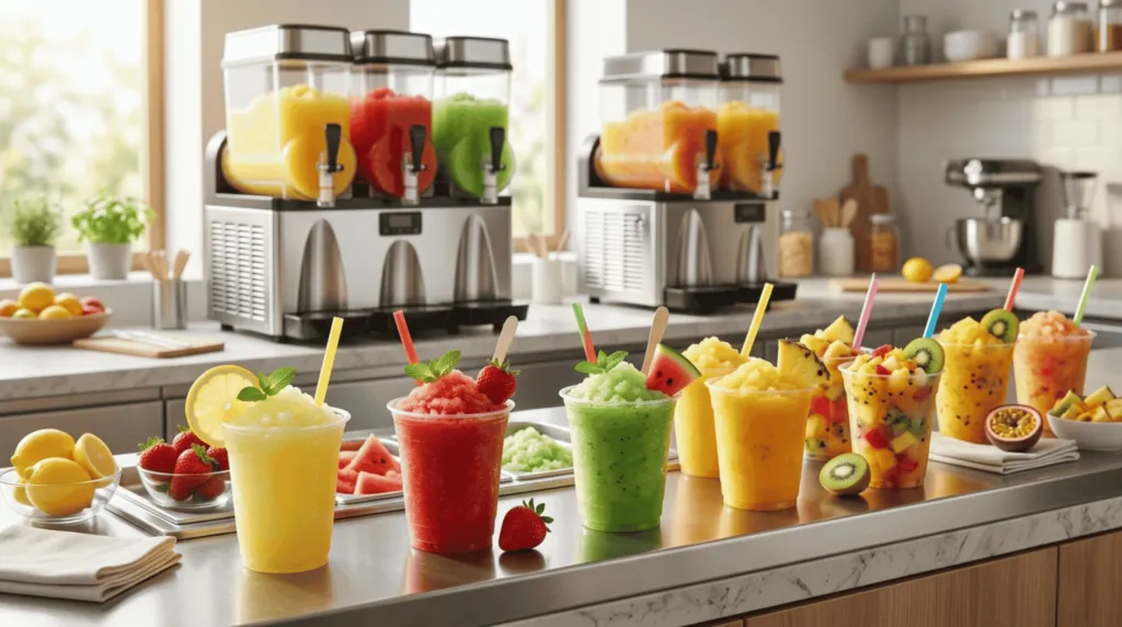 aparat granita pentru arome de lămâie căpșuni și fructe tropicale
