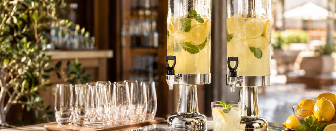 Dozator suc profesional cu limonada rece pentru bar si terasa HoReCa