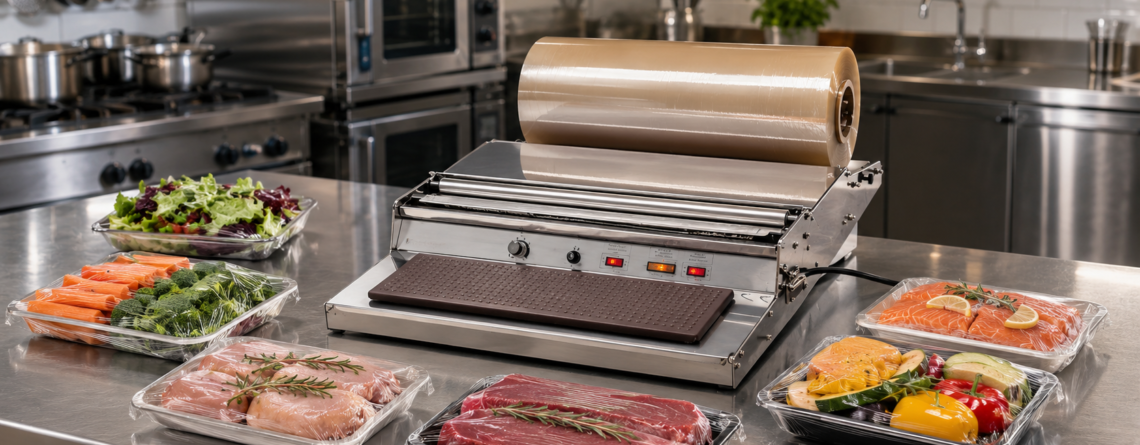 masina de ambalat in folie termocontractibila pentru produse alimentare