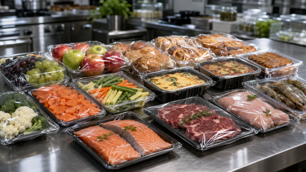 masina de ambalat pentru produse alimentare ambalate profesional