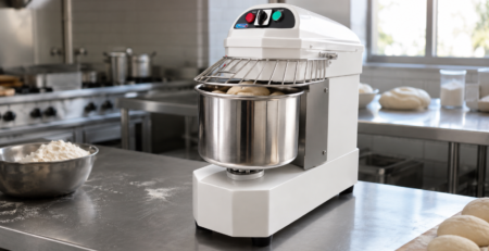 malaxor profesional pentru aluat intr-o bucatarie HoReCa moderna