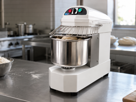 malaxor profesional pentru aluat intr-o bucatarie HoReCa moderna