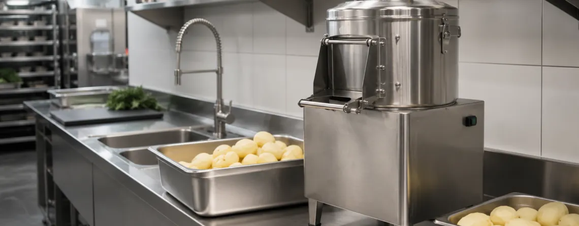 masina de curatat cartofi profesionala in bucatarie HoReCa