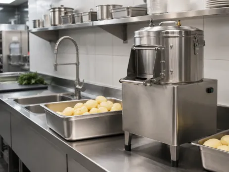 masina de curatat cartofi profesionala in bucatarie HoReCa