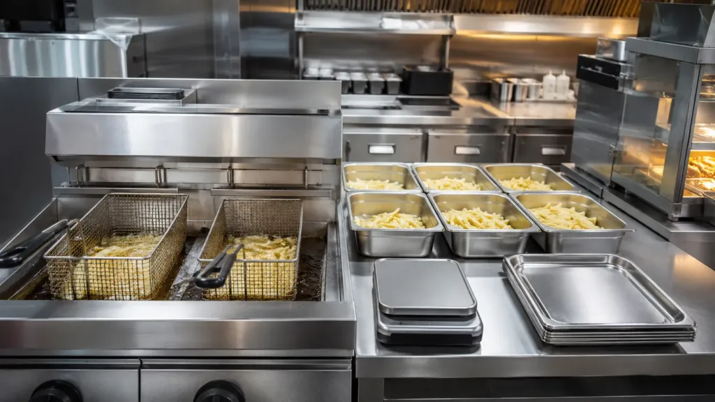 Calcul capacitate pentru friteuză profesională pentru fast-food