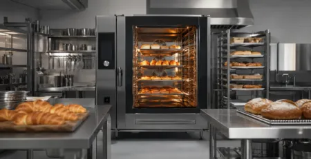 Consumul unui cuptor profesional într-un laborator modern de patiserie