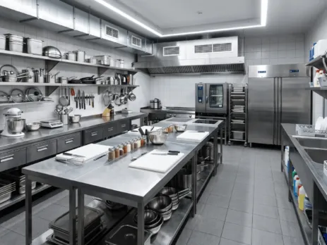 Inox HoReCa AISI 304 430 201 în bucătărie profesională cu mobilier inox