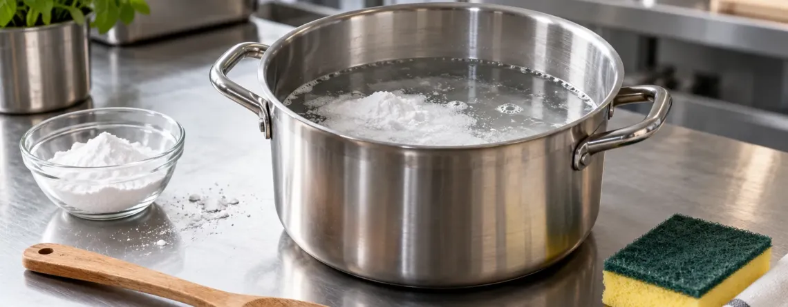 cu ce se curata oala de inox arsa
